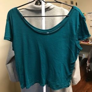 Teal Cropped Shirt